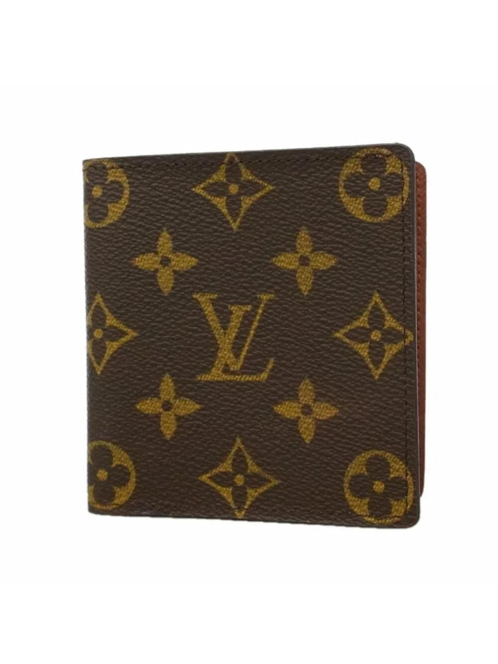 Louis Vuitton Billfold Monogram Portobiert Blue Brown Wallet